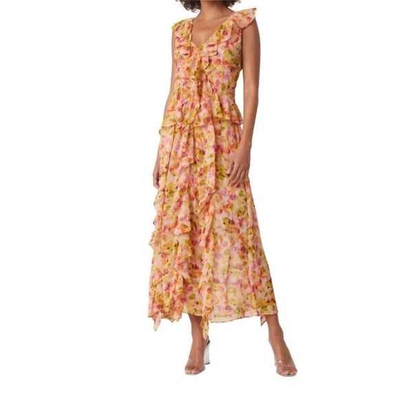NWT MISA Los Angeles Claudita Dress in Golden Flora - Picture 5 of 15